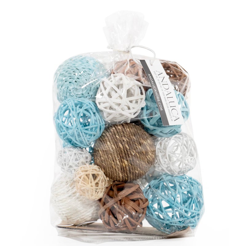 ANDALUCA Decorative Vase Filler Bag with Orbs, Balls (Aqua Blue) - Image 1